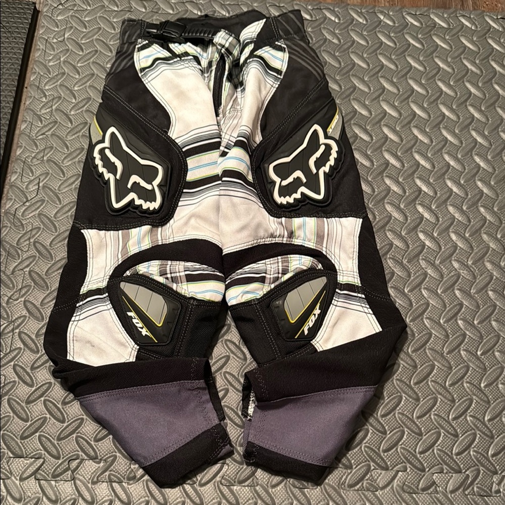 Fox Kids Black and White Racing Pants
